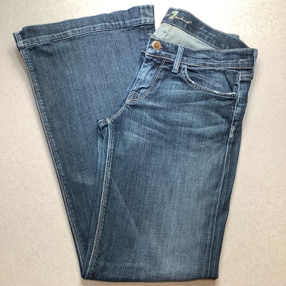 7 For All Mankind Jeans 28X31 Ginger Flare Medium New York - Picture 2 of 5
